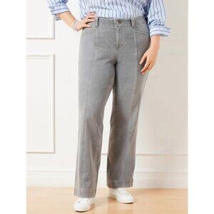 NWT TALBOTS Womens' Gray Sterling Wash Classic Jean Trousers Sz 16 Petite